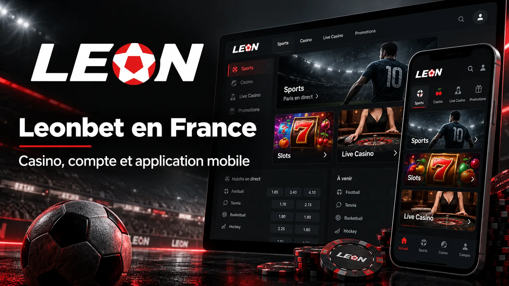 Aperçu Leonbet en France : sports, casino et téléphone
